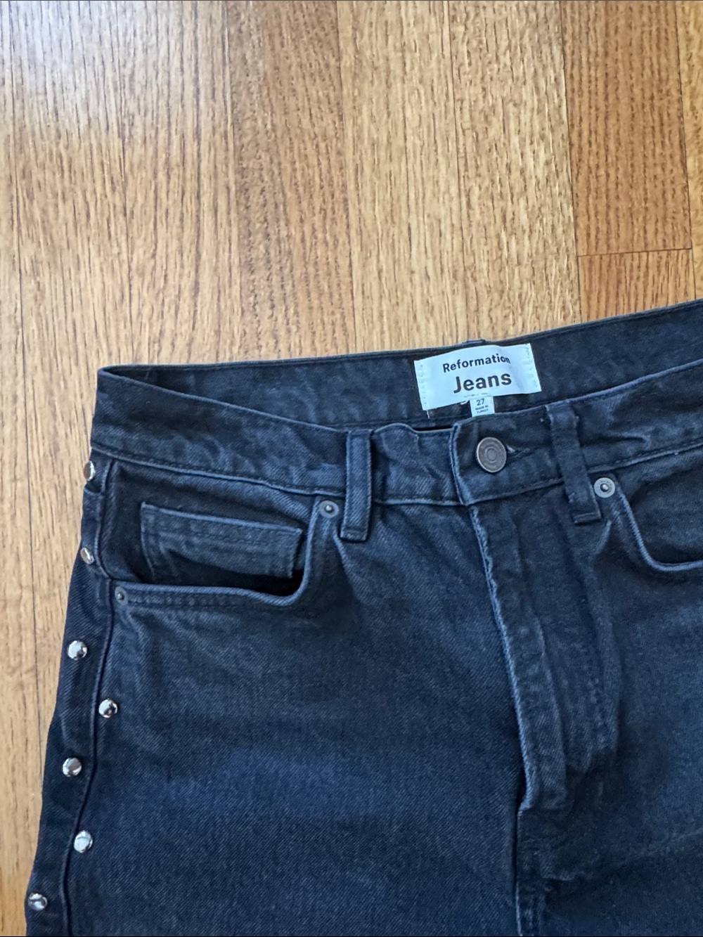 Reformation Cary Studded High Waist Jeans - Picture 7 of 7